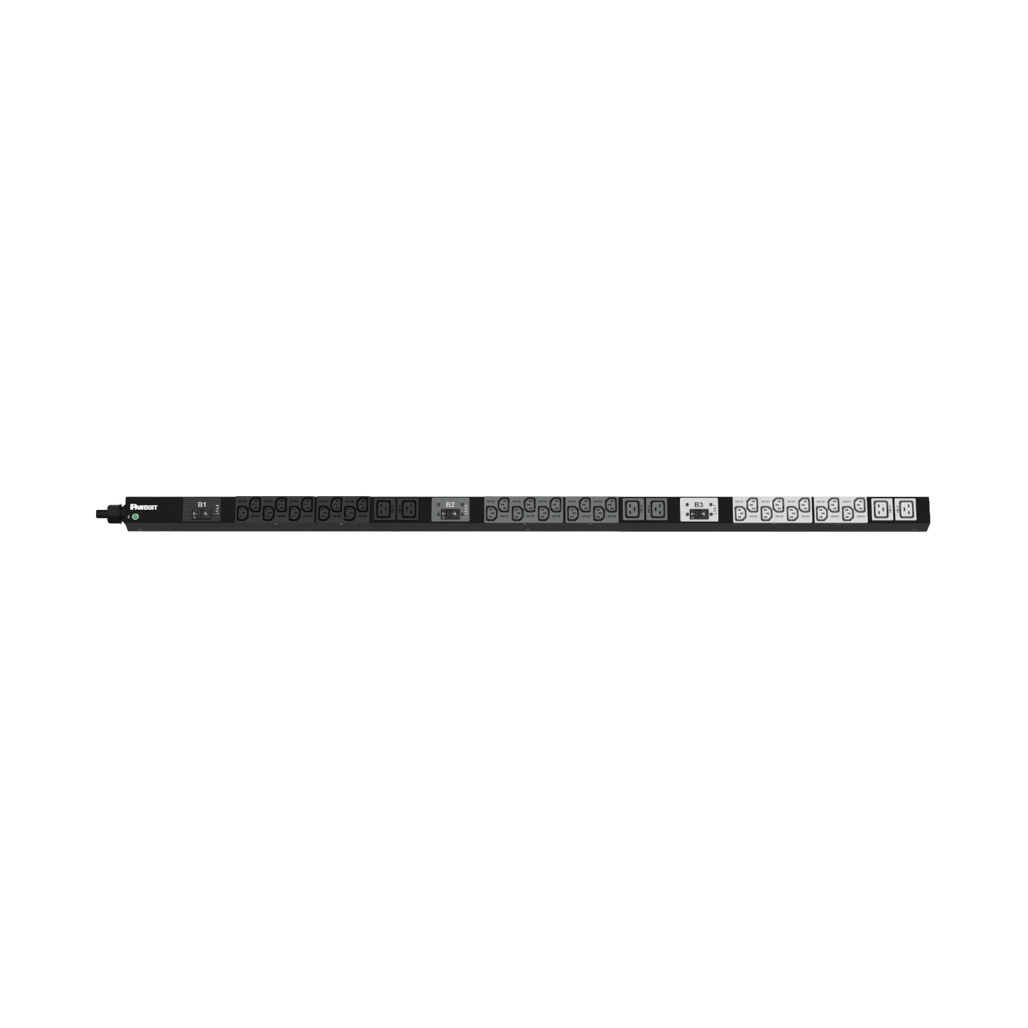 PDU Básico para Distribución de Energía, Enchufe de Entrada NEMA L15-30P, Con 30 Salidas C13 y 6 C19, de Instalación Vertical, 208 Vca, 30 Amp