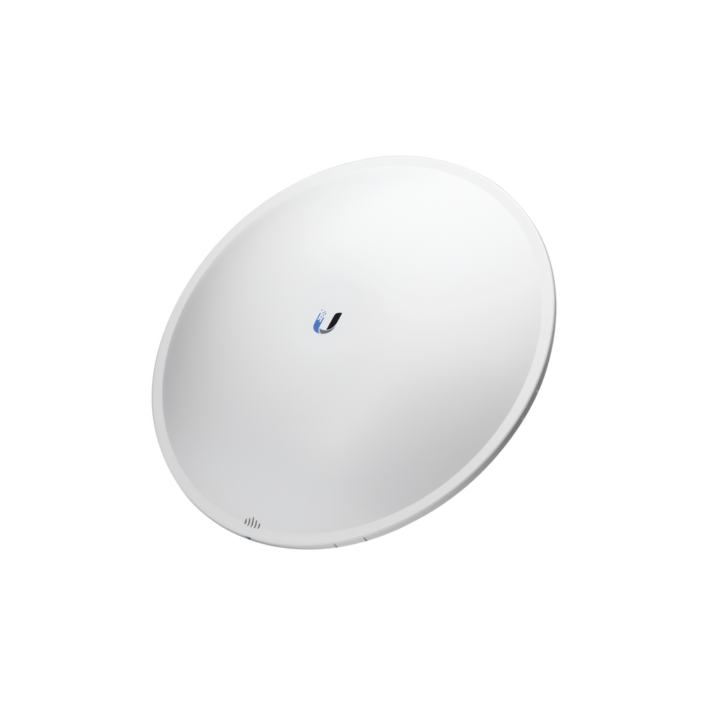 PowerBeam airMAX AC hasta 450 Mbps, frecuencia 5 GHz (5150 - 5875 MHz) con antena tipo plato de 27 dBi, radomo incluido