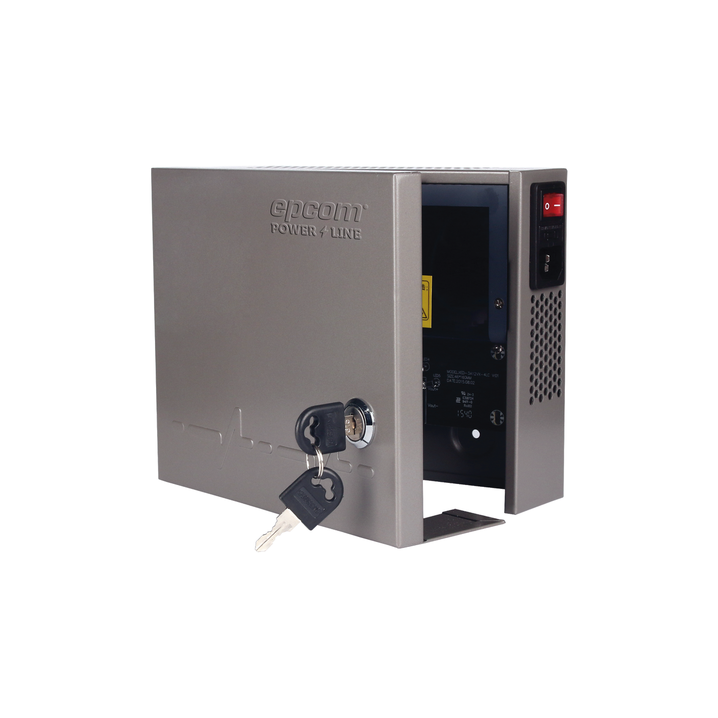 Fuente de poder profesional PREMIUM de 11 - 15 Vcc @ 6 Amper, para 4 camaras , con voltaje de entrada de: 85-264 Vca