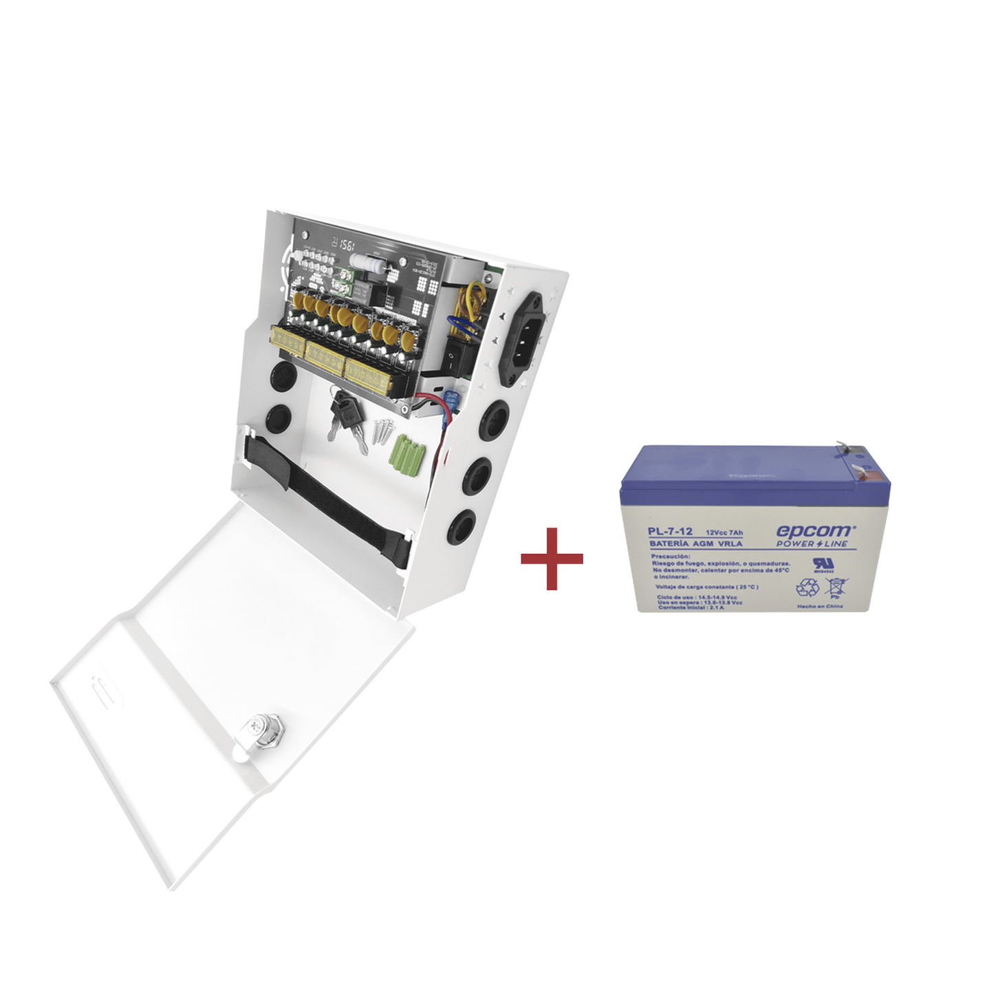 Kit / Fuente PLK12DC8ABK + Batería incluída PL712