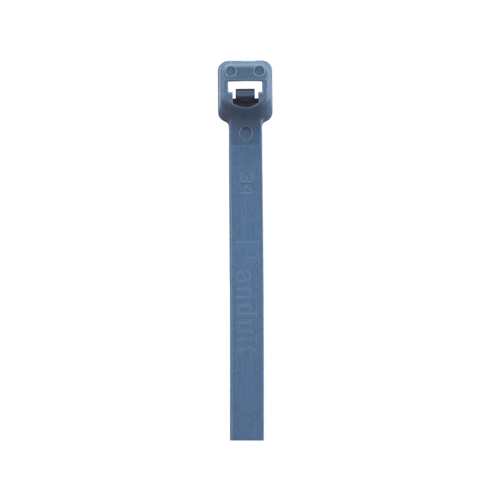 Cincho Pan-Ty™ 203mm Largo x 3.4mm ancho, Intermedio de Nylon 6.6 y Metal Detectable, Color Azul. 100 Piezas.
