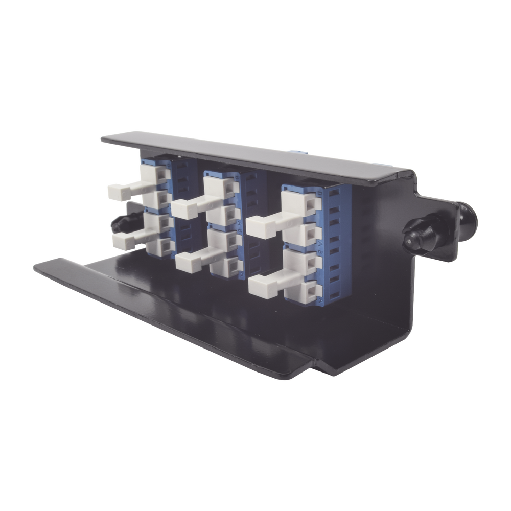 Placa Acopladora de Fibra �ptica Plug and Play, Con 6 Conectores LC Duplex (12 Fibras), Para Fibra Monomodo, Azul