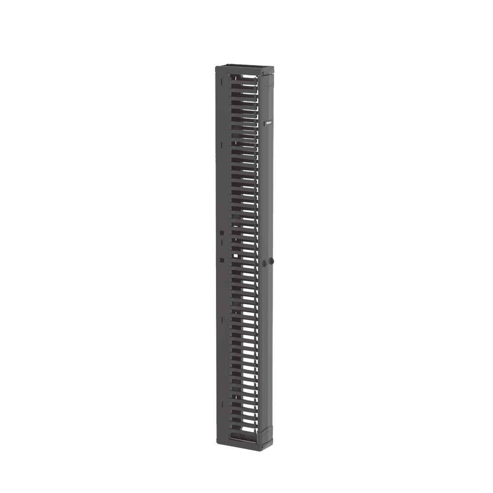 Organizador Vertical PatchRunner™, Sencillo (Solo Frontal), Para Rack Abierto de 45 Unidades, 6 in de Ancho, Color Negro