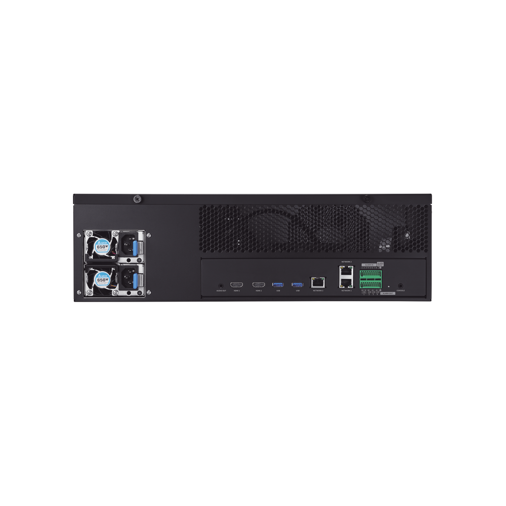 NVR 32 Megapixel (8K) / 32 Canales IP / Soporta 8 Discos Duros / H.265 & Wisestream / Wisenet P2P / ONVIF / Compatible con Cámaras IA / Salida HDMI en 4K