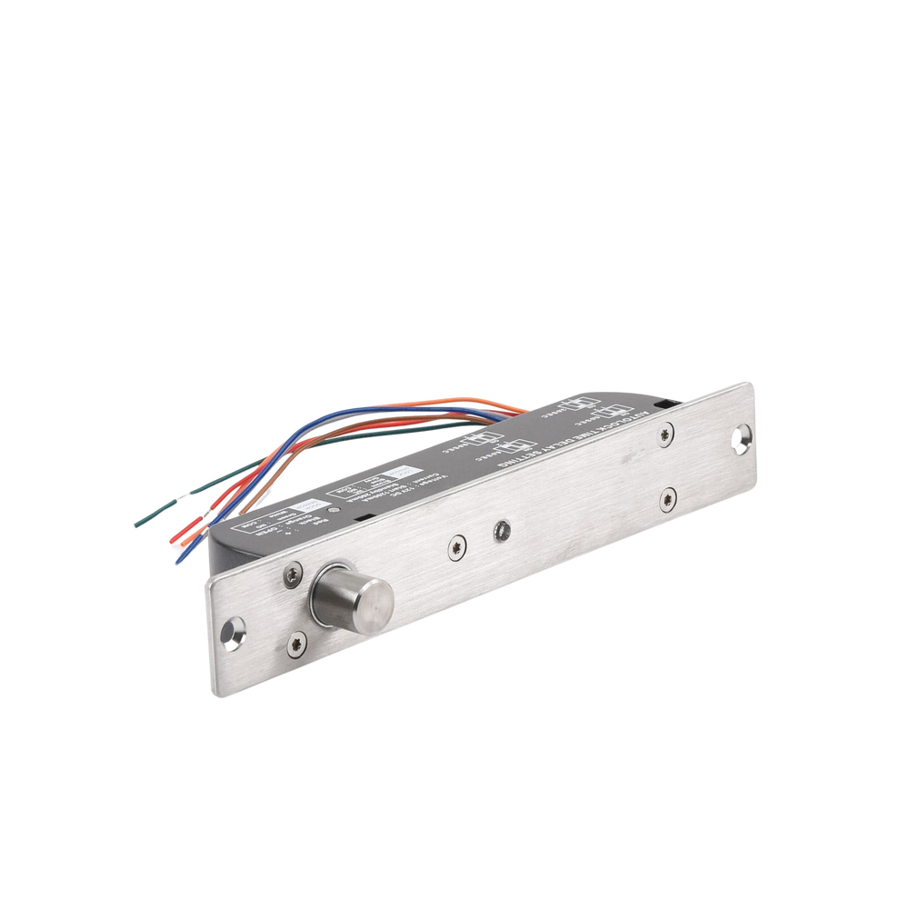 Cerradura de Perno 2000 kg de Sujeción / Cerrada en Caso de Falla (Fail Secure) /Temporizador y Sensor de Puerta