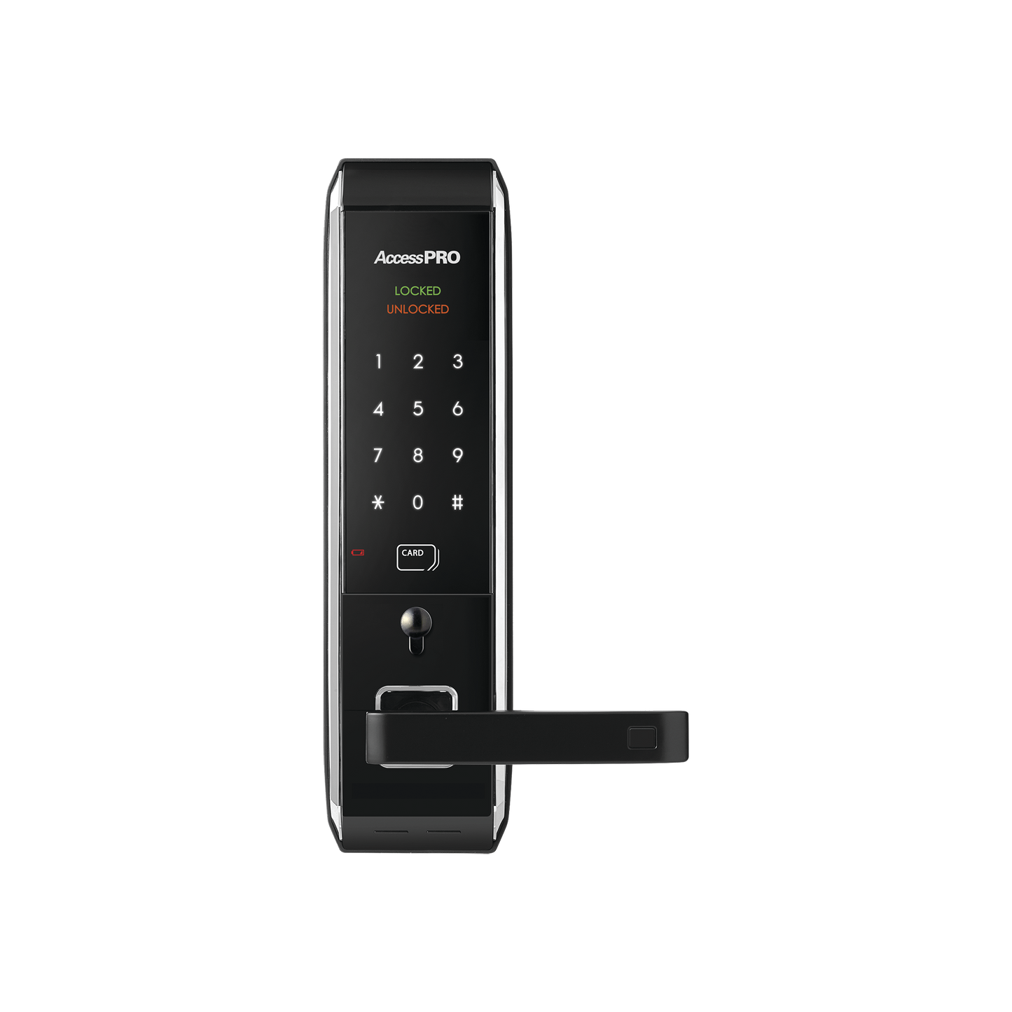 Cerradura inteligente para puertas con doble cerrojo/teclado Touch Screen, Apertura con tarjeta Mifare /Contraseña y Llave de emergencia