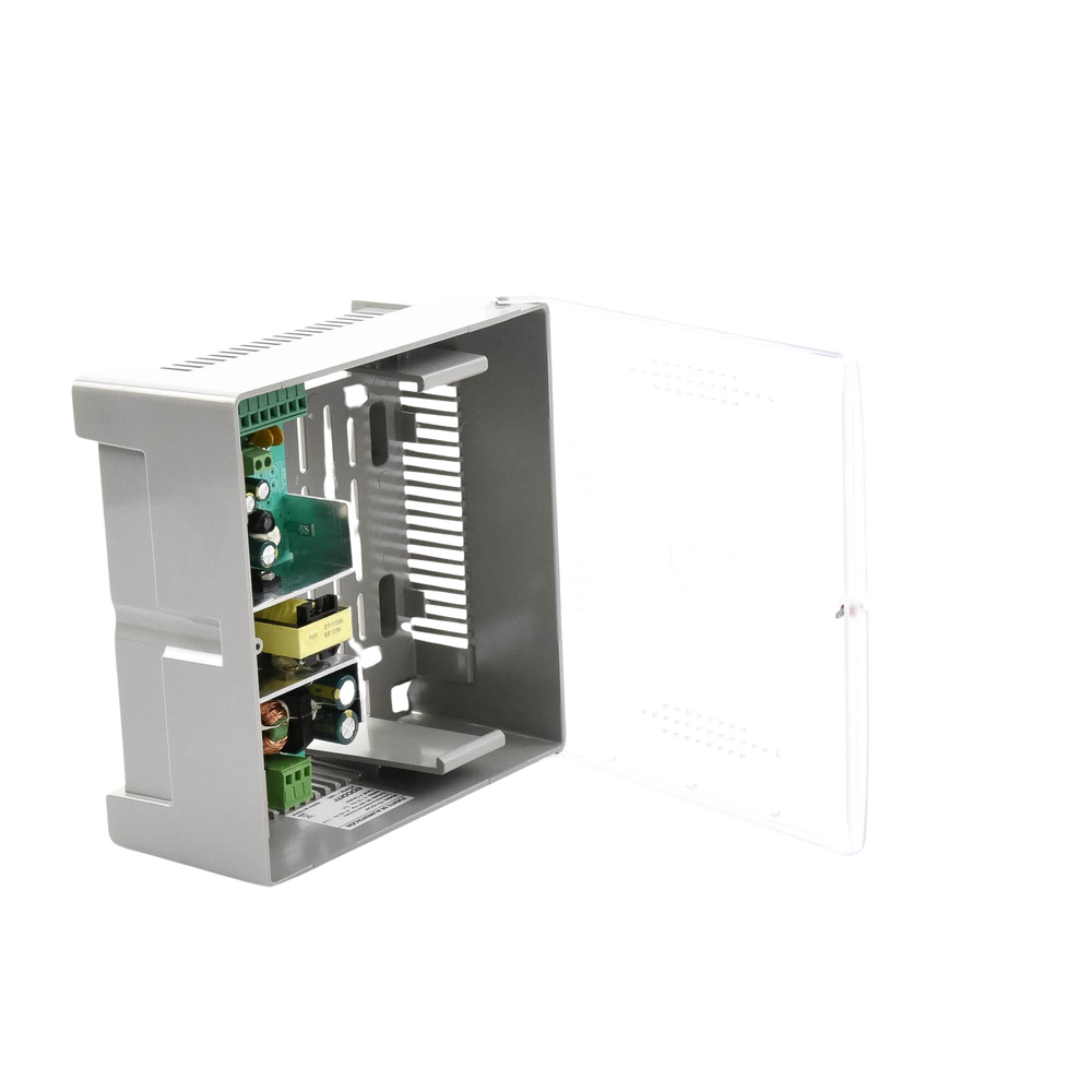 Fuente de Poder con Gabinete de 4 Salidas de 11 - 15 Vcc / 5 Amper / Voltaje de Entrada: 96 - 264 Vca / Soporta Protección contra Sobrecorriente de Salida, Protección contra Cortocircuito / Led Indicador