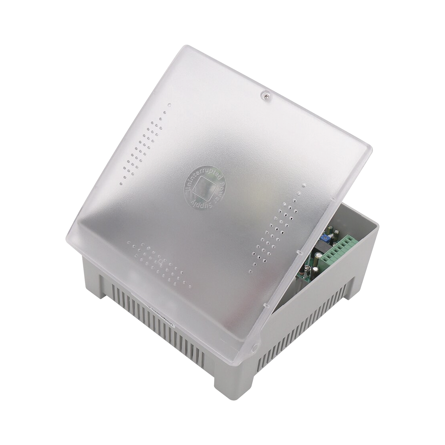 Fuente de Alimentación con Gabinete de 4 Salidas de 11 - 15 Vcc / 5 Amper / Soporta Batería de Respaldo / Voltaje de Entrada: 96 - 264 Vca / Soporta Protección contra Sobrecorriente de Salida, Protección contra Cortocircuito /