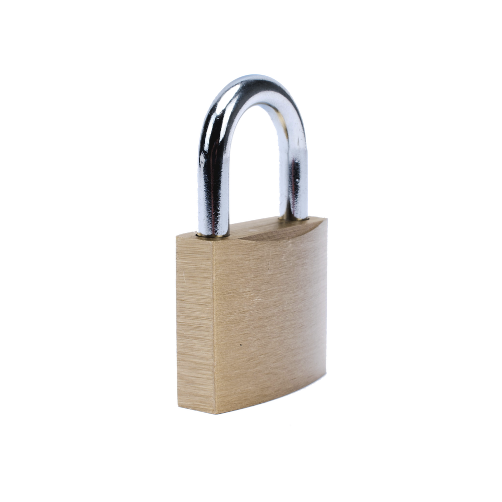Candado de Latón Cuerpo 40 x 40 mm Con 3 Llaves. Diam. de Perno: 6.2 mm