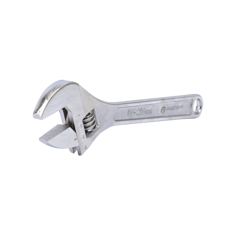 Llave Ajustable (Perico) de 20.5 cm (10”). Apertura máxima de Mordaza de 30 mm.