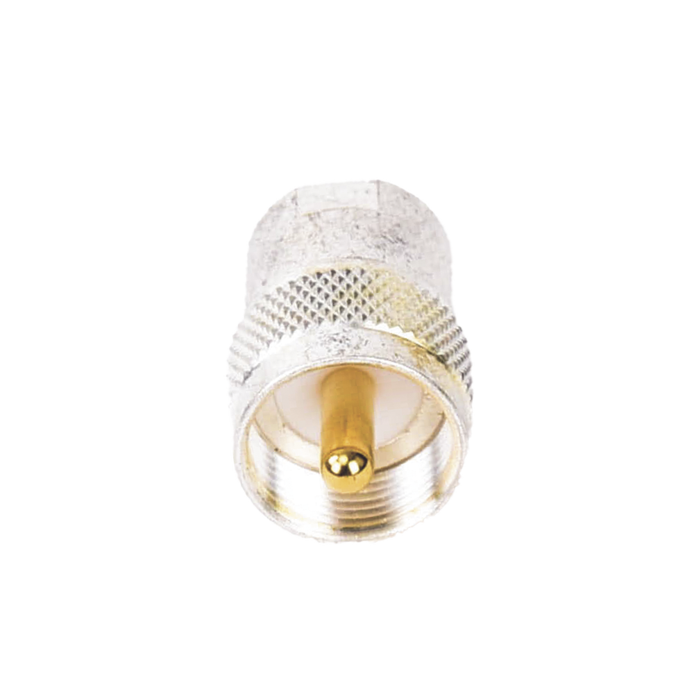 Adaptador UNIDAPT Hembra a UHF Macho (PL-259). Plata / Oro / Teflón.