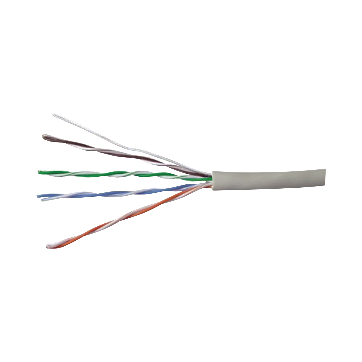 Bobina de Cable UTP 305 Metros (1000 Pies) de Cobre, PanNet, Gris, Categoría 5e (24 AWG), PVC (CM), de 4 Pares