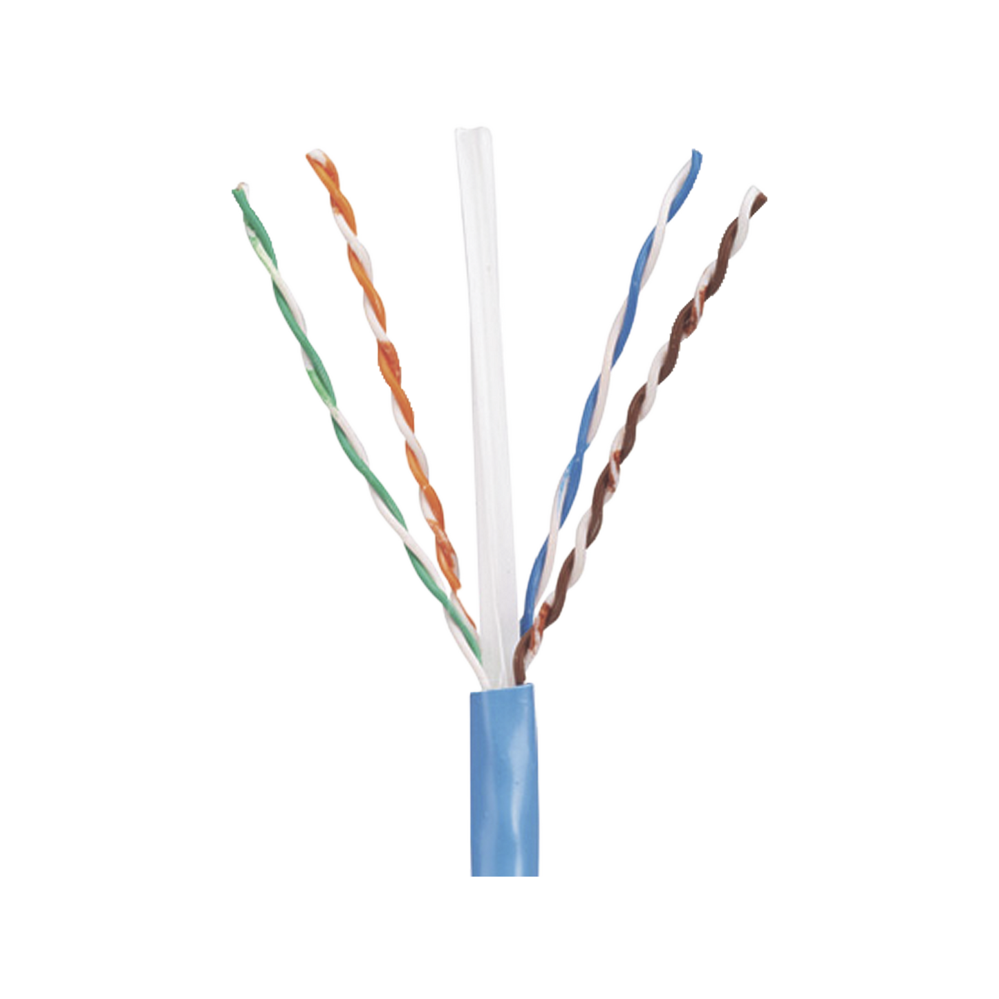 Bobina de Cable UTP 305 Metros (1000 Pies) de Cobre, PanNet, Azul, Categoría 5e (24 AWG), Riser (CMR), de 4 Pares