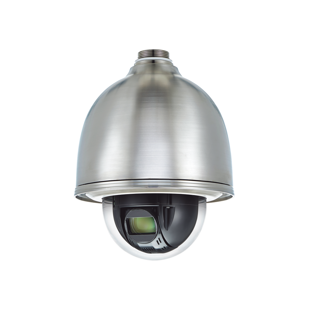 Domo IP PTZ Antivandálico 2MP / Zoom Óptico 32X / H.265 & WiseStream / WDR 120DB / Exterior IP66 / Acero Inoxidable