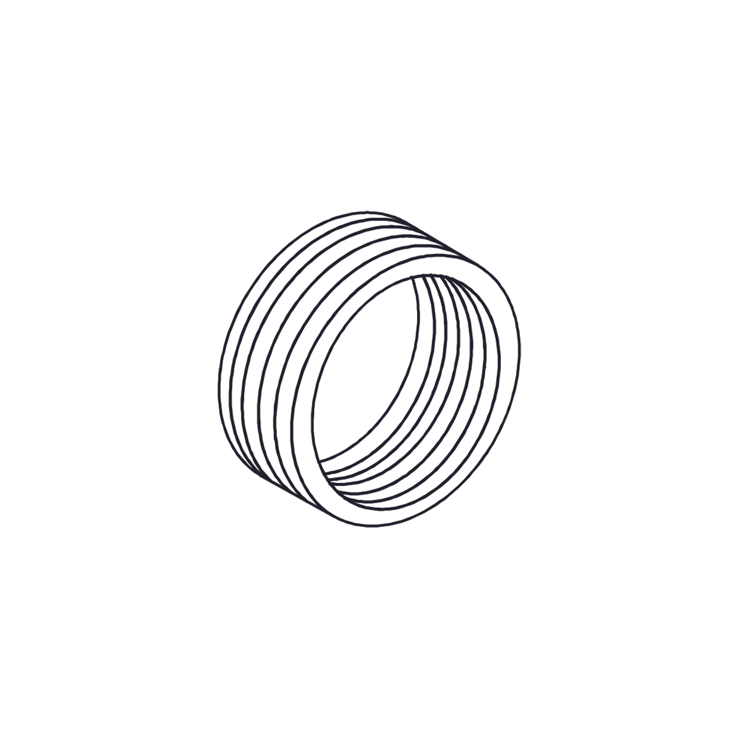 Reducción Bushing Aluminio de 2" a 3/4" / Con Recubrimiento de Uretano Purpura.