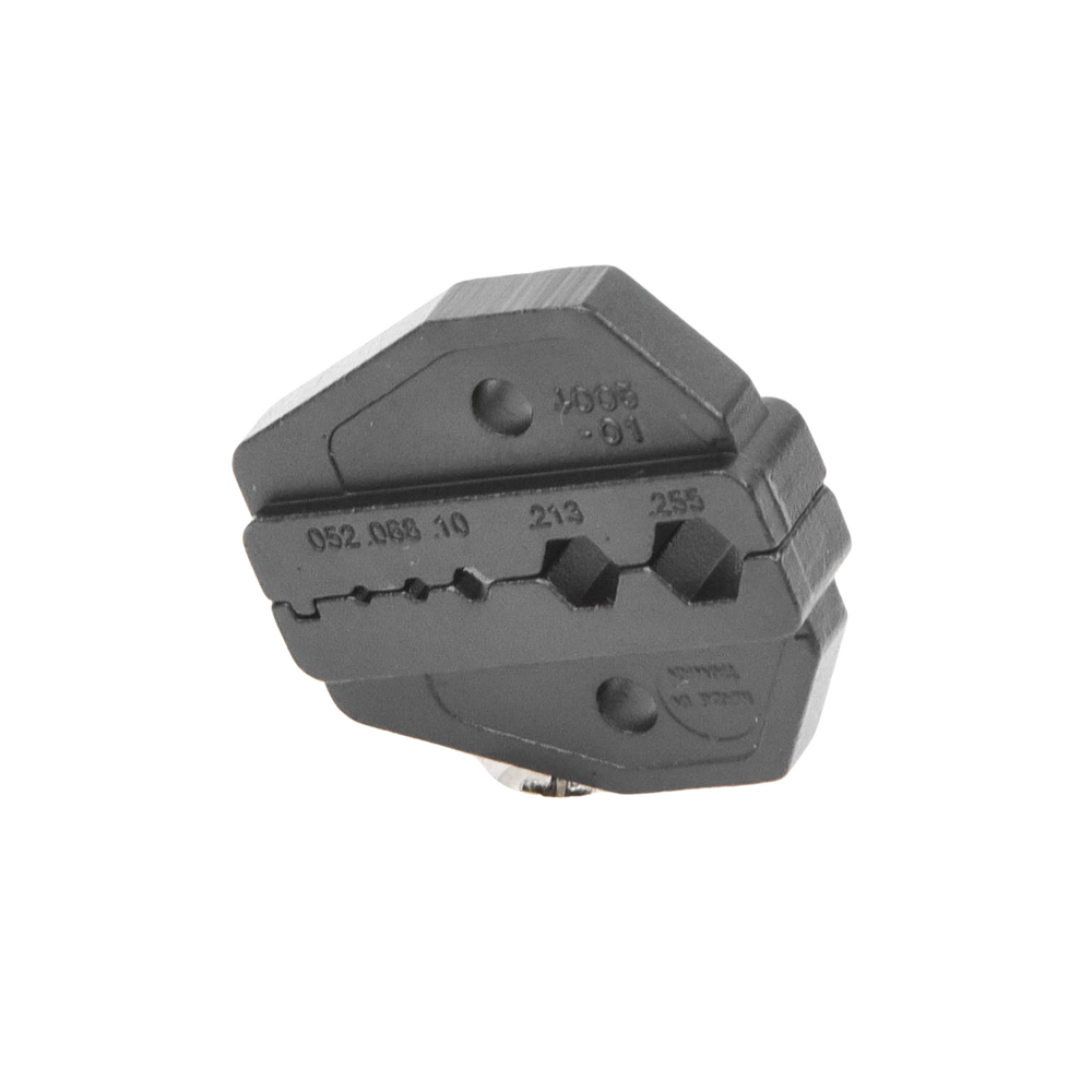 Mordaza para Plegar Conectores de Anillo en RG-58/U, RG-59/U, RG-142/U, RG-8/X en tamaños 0.052", 0.068", 0.100", 0.213" y 0.255".