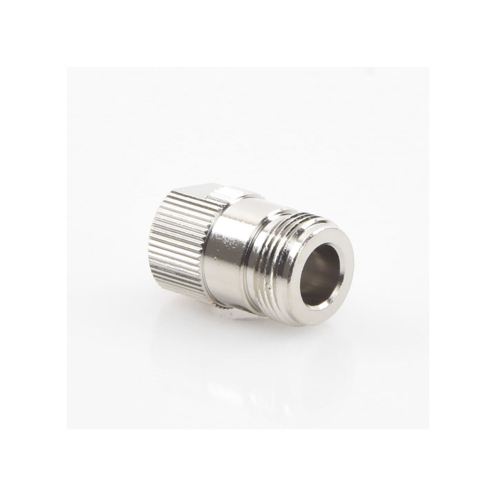 Conector N Hembra de Anillo Plegable para cable RG-316, Niquel/ Oro/ Teflón.