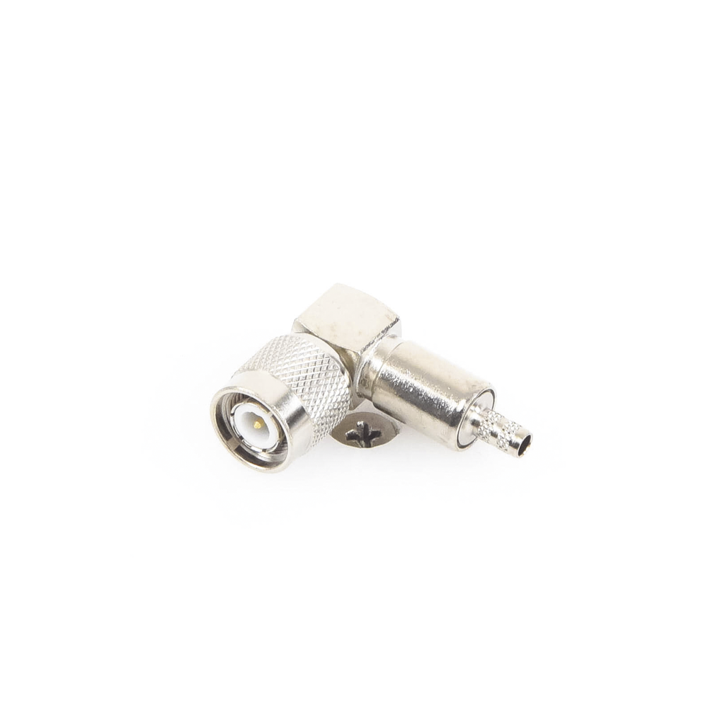 Conector TNC Macho en Ángulo Recto para Cable RG-58/U, LMR-195 Níquel/ Oro/ Teflón.​