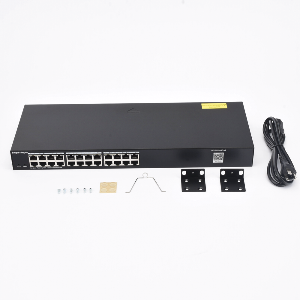 Switch Administrable 24 puertos Gigabit, gestión gratuita desde la nube.