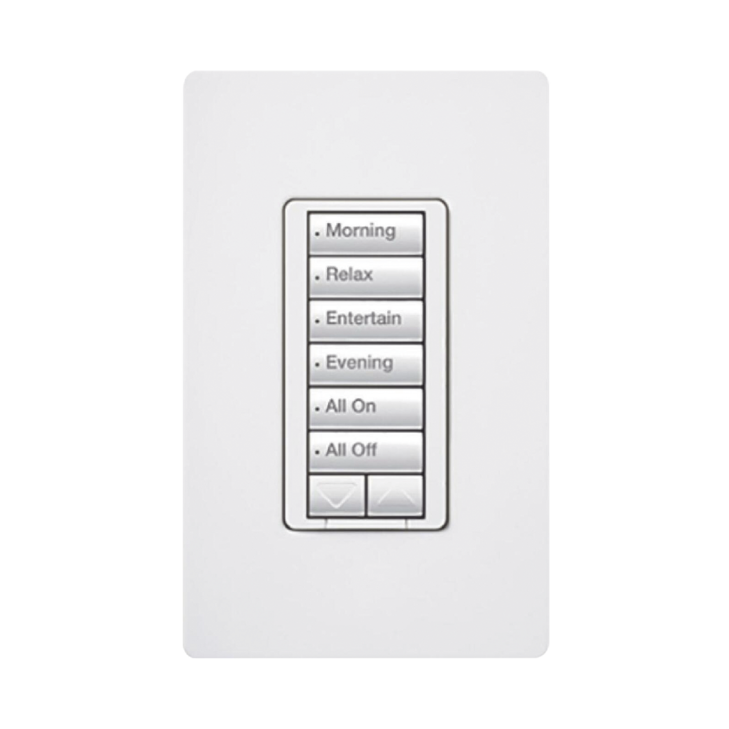 Teclado hibrido seetouch, 6 botones, 2 botones subir/bajar, intensidad 120V/450W, color blanco.