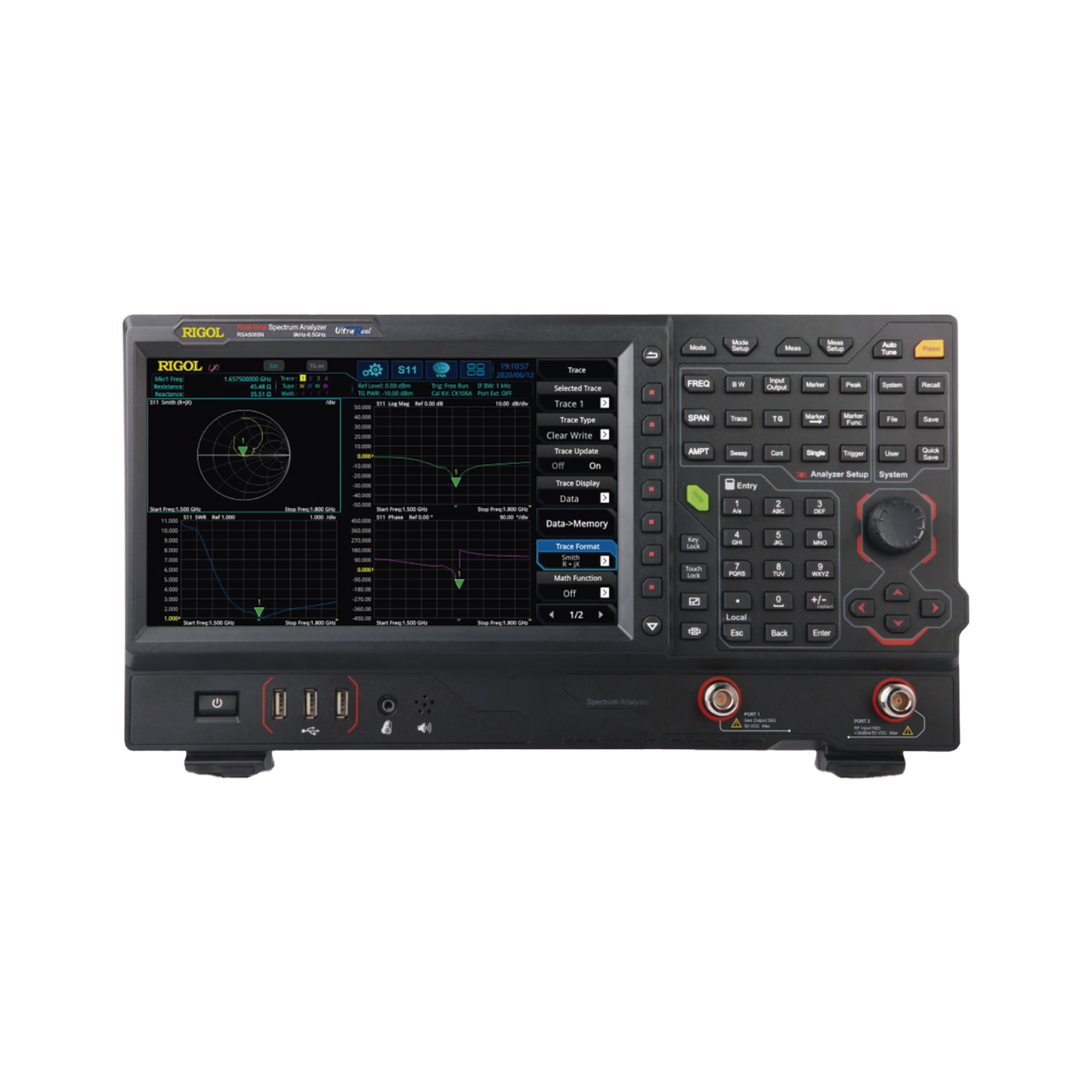 Analizador de Espectro de 9 kHz a 6.5 GHz, con Tracking Generator y VNA, 0.1 PPM, S11 y S21.