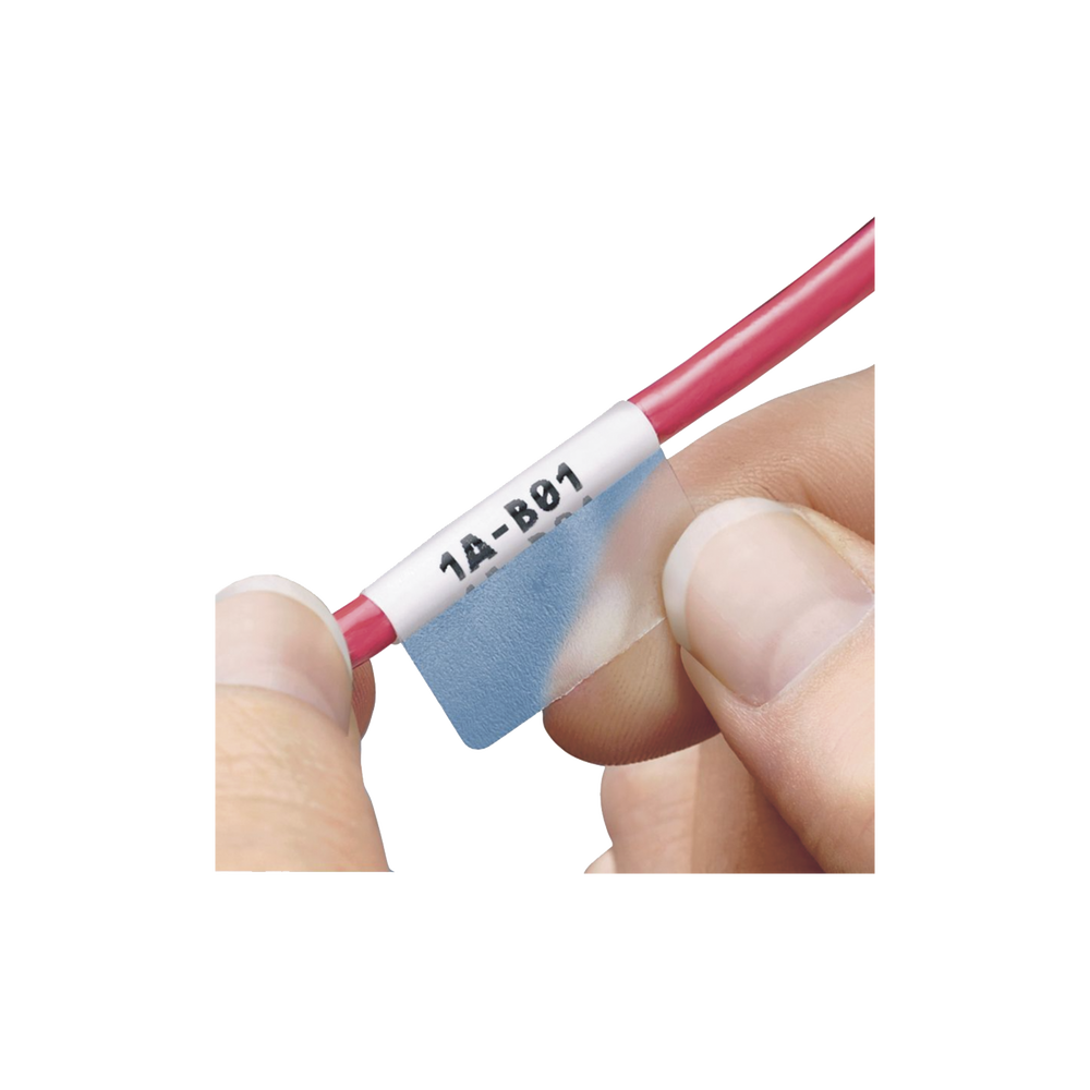 Hojas con 5000 Etiquetas Auto-Laminadas para Impresora Láser/Inyección de Tinta, para Cables de 3 a 7.1 mm de Diámetro (12 - 10 AWG), Color Blanco
