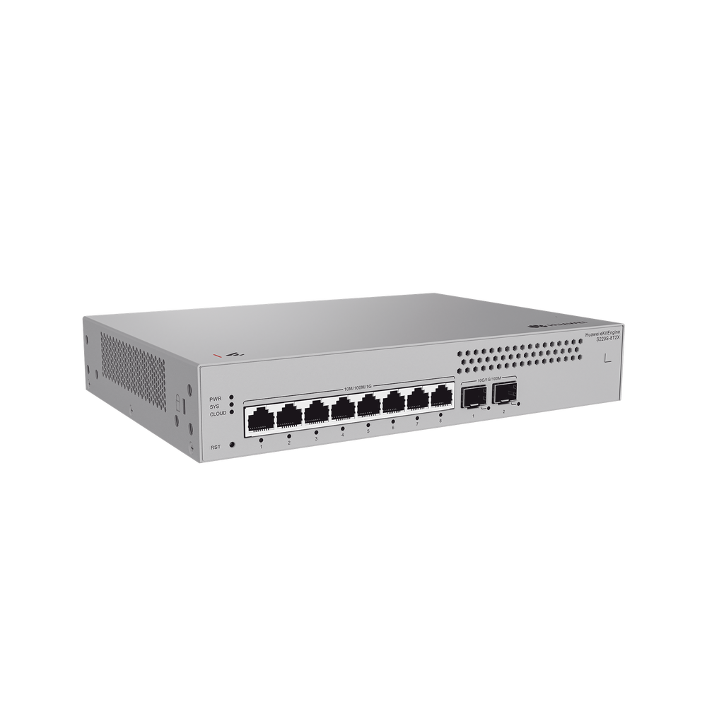 Switch de Acceso Gigabit Administrable Capa 2 / 8 puertos 10/100/1000 Mbps / 2 Puertos 10GE SFP Uplink / ERPS / IMGP Snooping / DHCP Snooping / Administración Nube Gratis