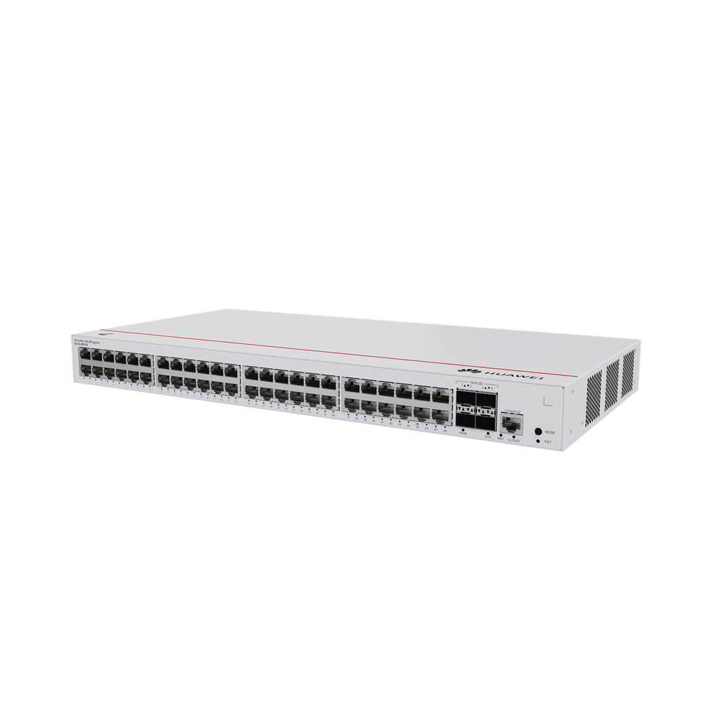 Switch de Distribución/Core Gigabit Administrable Capa 3 / 48 puertos 10/100/1000 Mbps / 4 Puertos 10GE SFP+ Uplink / ERPS / Rutas Estáticas / iStack / Administración Nube Gratis