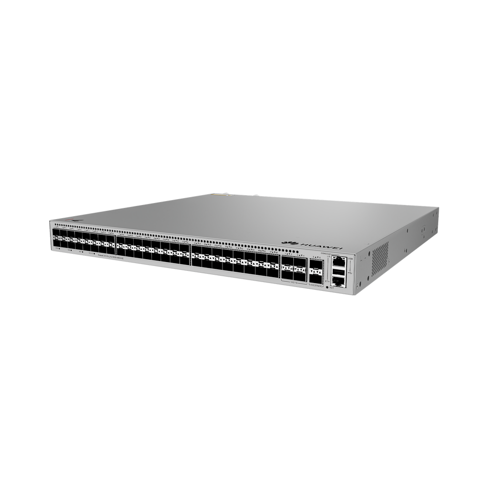 Switch Empresarial Core Gigabit Administrable Capa 3 / 48 puertos 1GE SFP / 4 Puertos 10GE SFP+ Uplink / 2 Puertos 10GE SFP+ (Stack) / ERPS / Ruteo Dinamico (RIP, OSPF, IS-IS y BGP) / iStack / Administración Nube Gratis