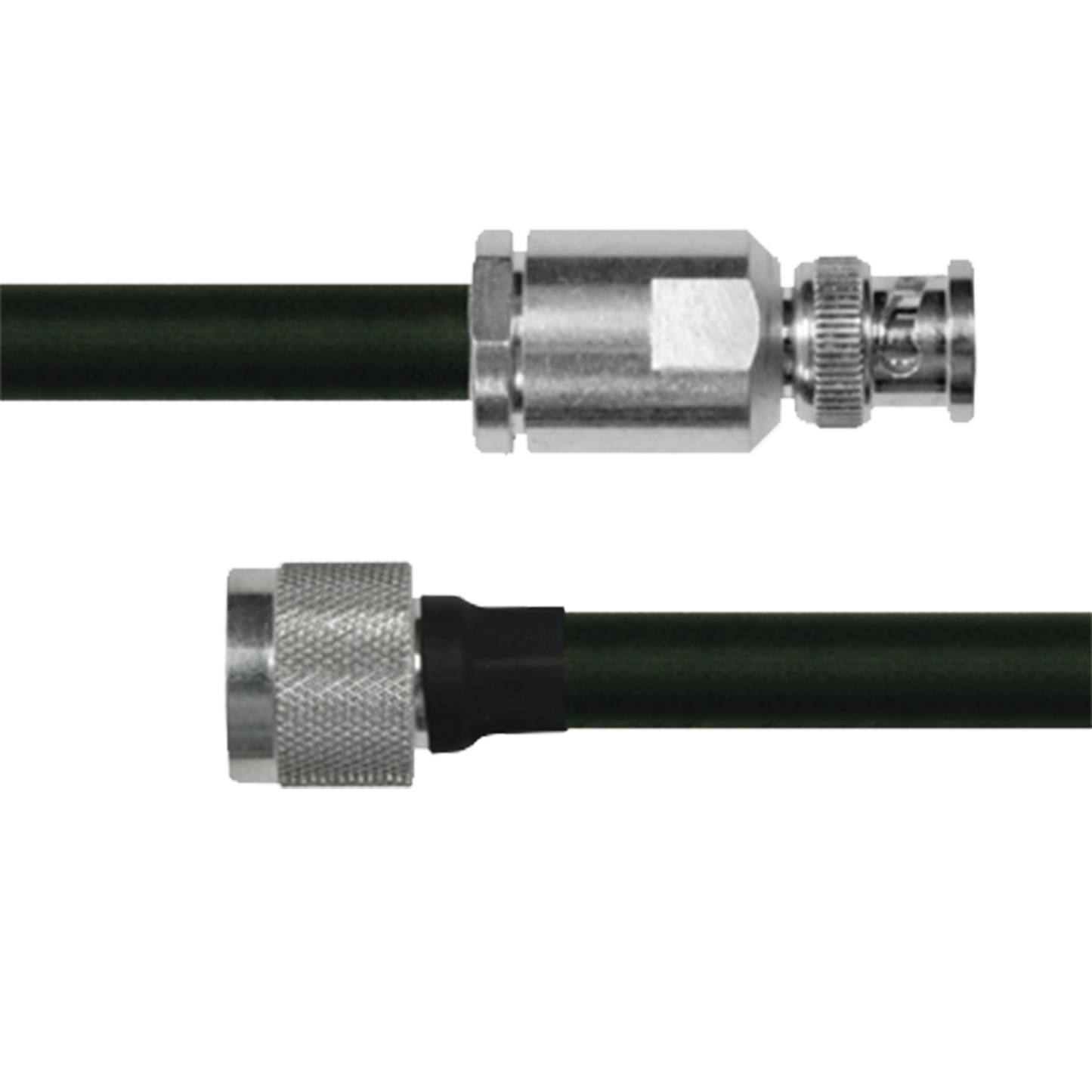 Cable Coaxial RG-214/U de 180 cm (70.87 pulgadas), en 50 Ohm, 0.425, CD-4 GHz, con Conectores BNC Macho a N Macho.