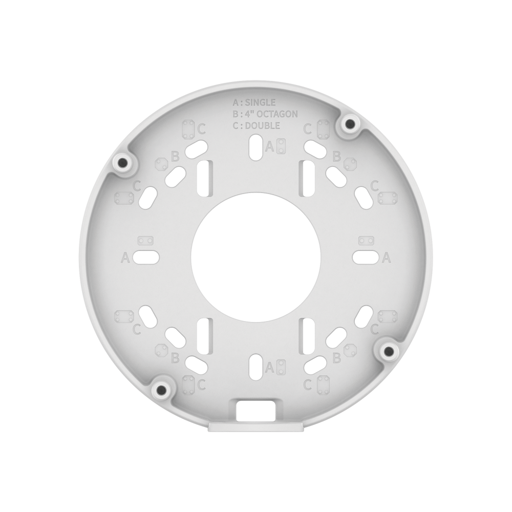 Caja de conexion para tipo Domo y Flat-eye Hanwha QNE-8011R, QNE-8021R, QND-6011, QNV-C8083R, QNV-C9083R