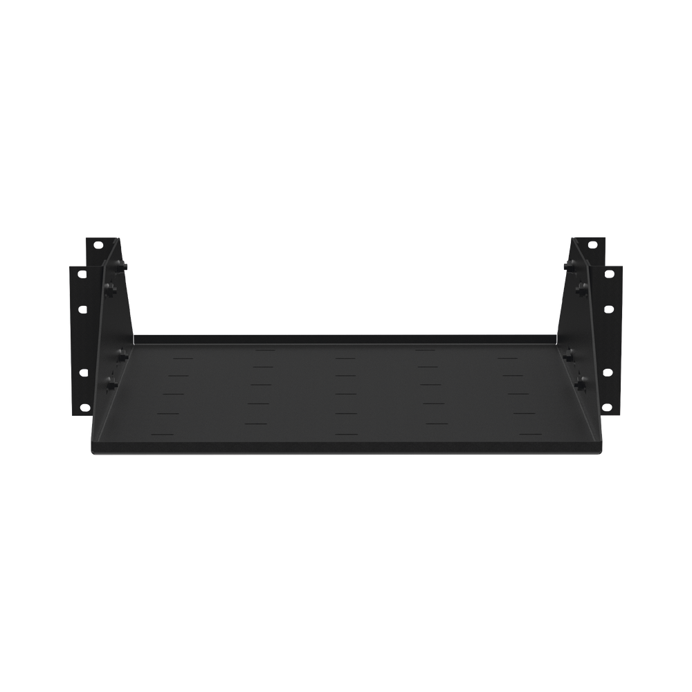Charola para Soportar Equipos en Rack de 19", Profundidad Ajustable hasta 484 mm. 150 Kg de Carga, Compatible con Racks de Doble Perforación, 3U