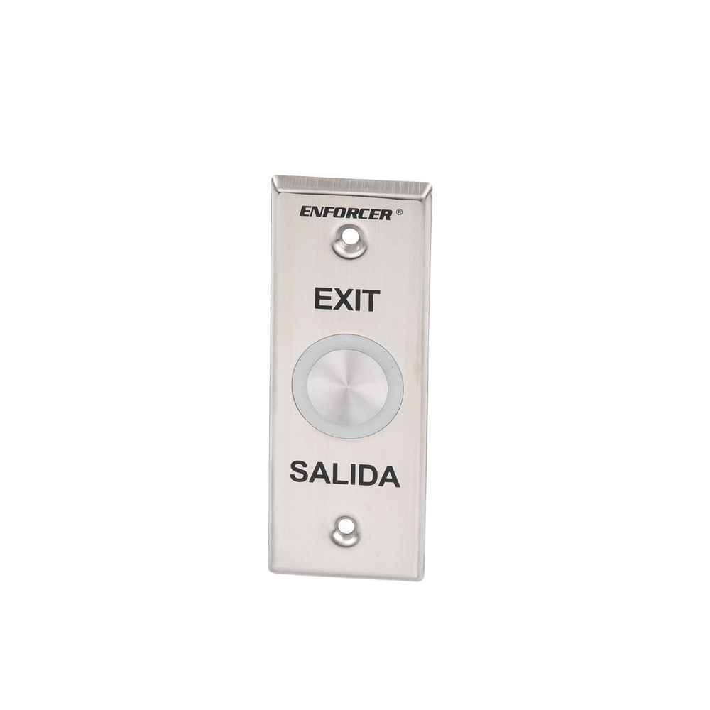 Botón de Salida con Aro Iluminado Color Verde y Rojo / IP65 / Buzzer / Función Toggle (Enclavado) / Temporizador / Relevador NC/NO/ Uso Exterior e Interior.