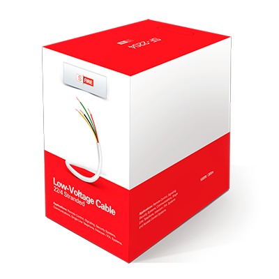 Cable 100% Cobre INDUSTRIAL/ 4 x 22 AWG/ de color blanco / 305m / para aplicaciones en sistemas de Intrusión / Control de Acceso y TV Porteros