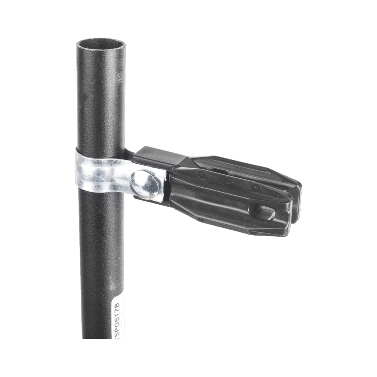 Aislador de paso o esquina con abrazadera incluida de 1 Pulgada para uso en tubería de malla ciclónica.