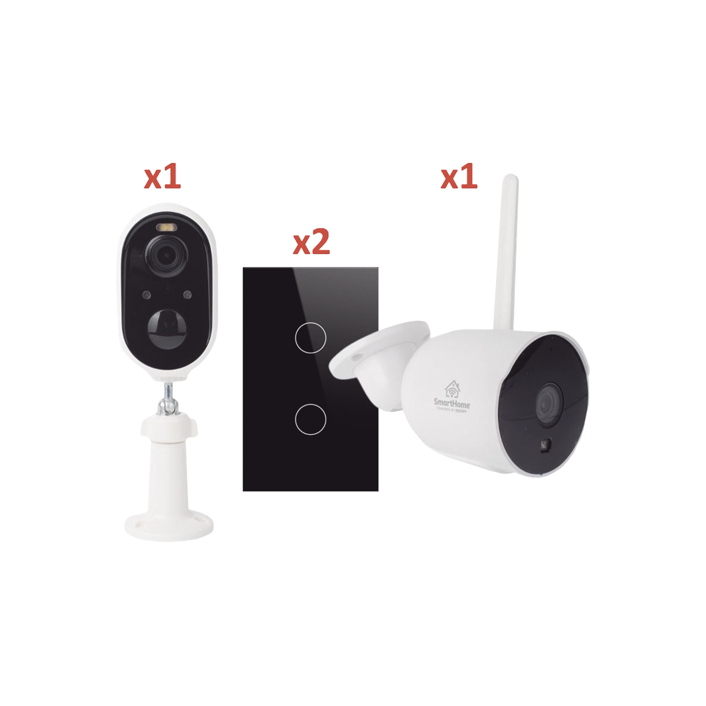 (Wifi) KIT 2 camaras Wifi y 2 apagadores inteligentes Wifi