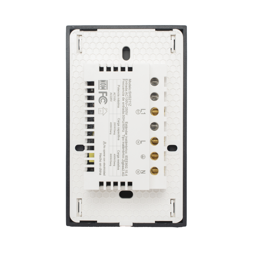 (ZigBee) Apagador switch inalámbrico ZigBee, control de 1 regreso de carga, 110V
