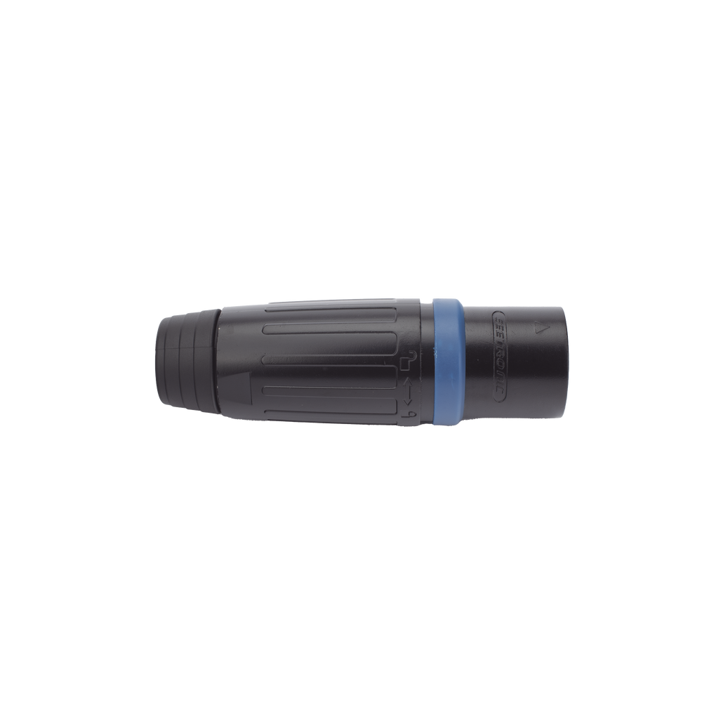 Speakon Conector de cable macho de 4 polos, carcasa negra, cable AWG10, 30A