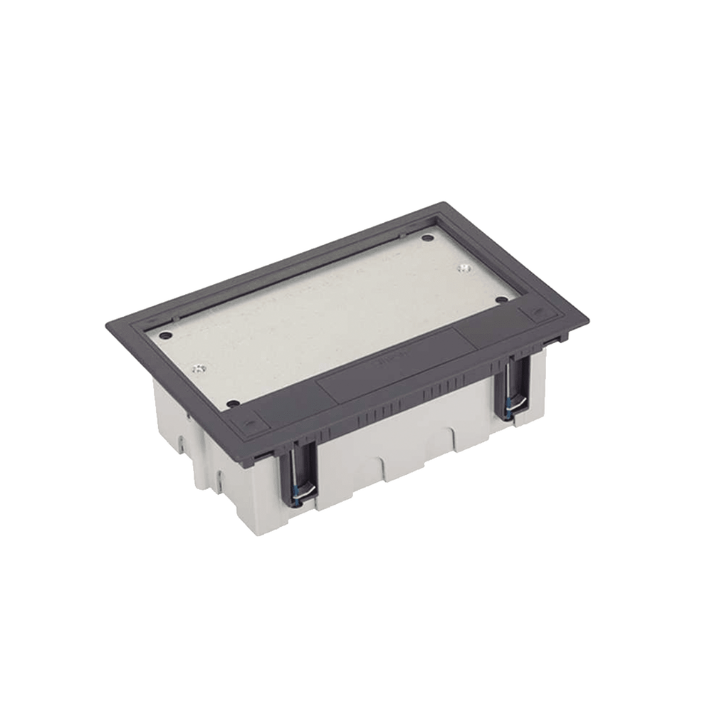 Caja Para Instalación en Piso Falso para Voz, Datos o Contactos Eléctricos / Capacidad para 4 Módulos / Espacio Embellecedor en la Tapa / Profundidad Ajustable de 90 a 120 mm (3.54 a 4.72 pulgadas) / Los Módulos se Adquieren Aparte / (SF410/14CY)