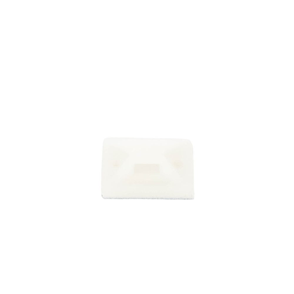 Montaje-Sujetador Adhesivo STRONGHOLD de 4 Vías de 1" x 1" x 1/4", Color Natural, Nylon 6.6 Retardante de Llamas V-2, Paquete de 100pz