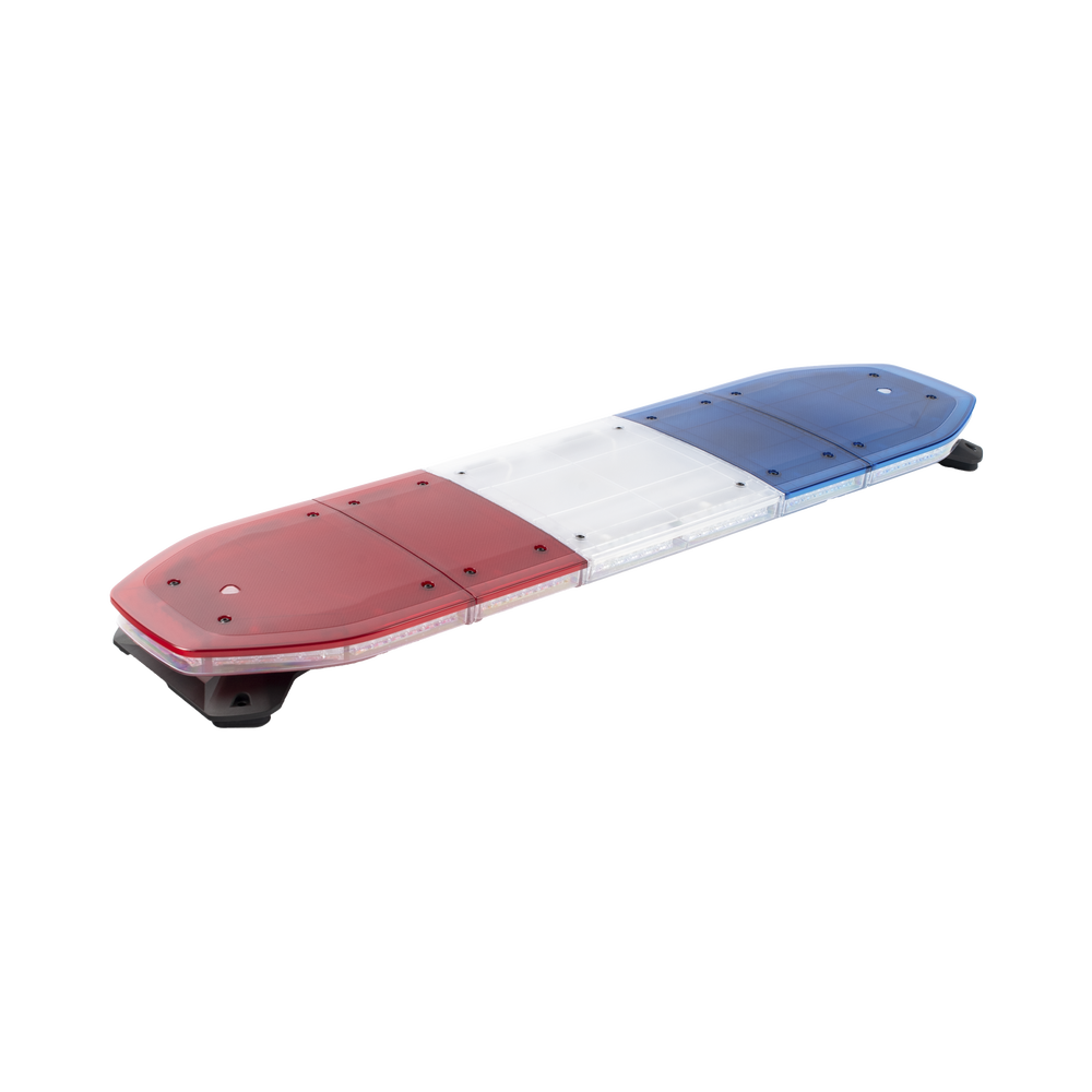 Barra de luces LED de 48", 216 LED, Dual Color, Programable, Rojo/Azul/Ámbar/Claro, Ideal para Equipar Unidades de Seguridad Publica con Domos Rojo, Claro y Azul