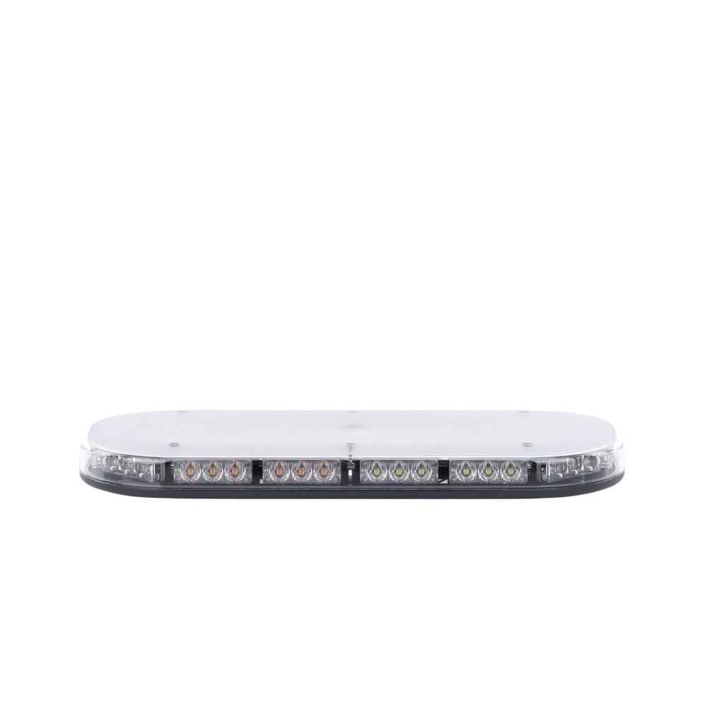 Mini barra de 42 LED, ámbar/blanco, 15 Pulgadas, SAE, Montaje Fijo Con Tornillos, 12-24 Vcd, Lente transparente