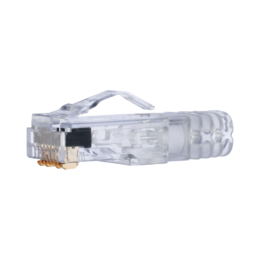 Plug RJ45 Cat6 de 3 Piezas, Para Cable UTP de Calibre 23-24 AWG, Chapado en Oro de 50 micras, Paquete de 100 Piezas