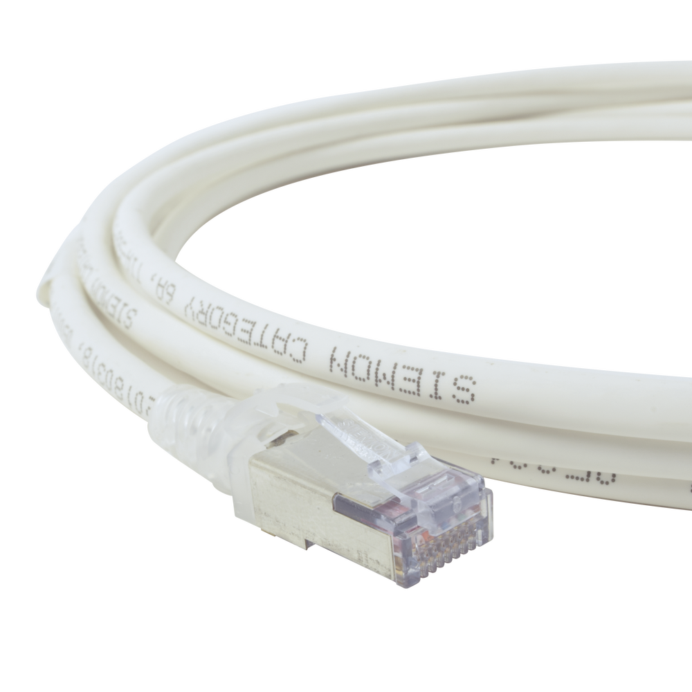 Patch Cord Skinny Cat6A Blindado S/FTP, 3.05 Metros (10 Pies), Diámetro Reducido 28 AWG, Color Blanco
