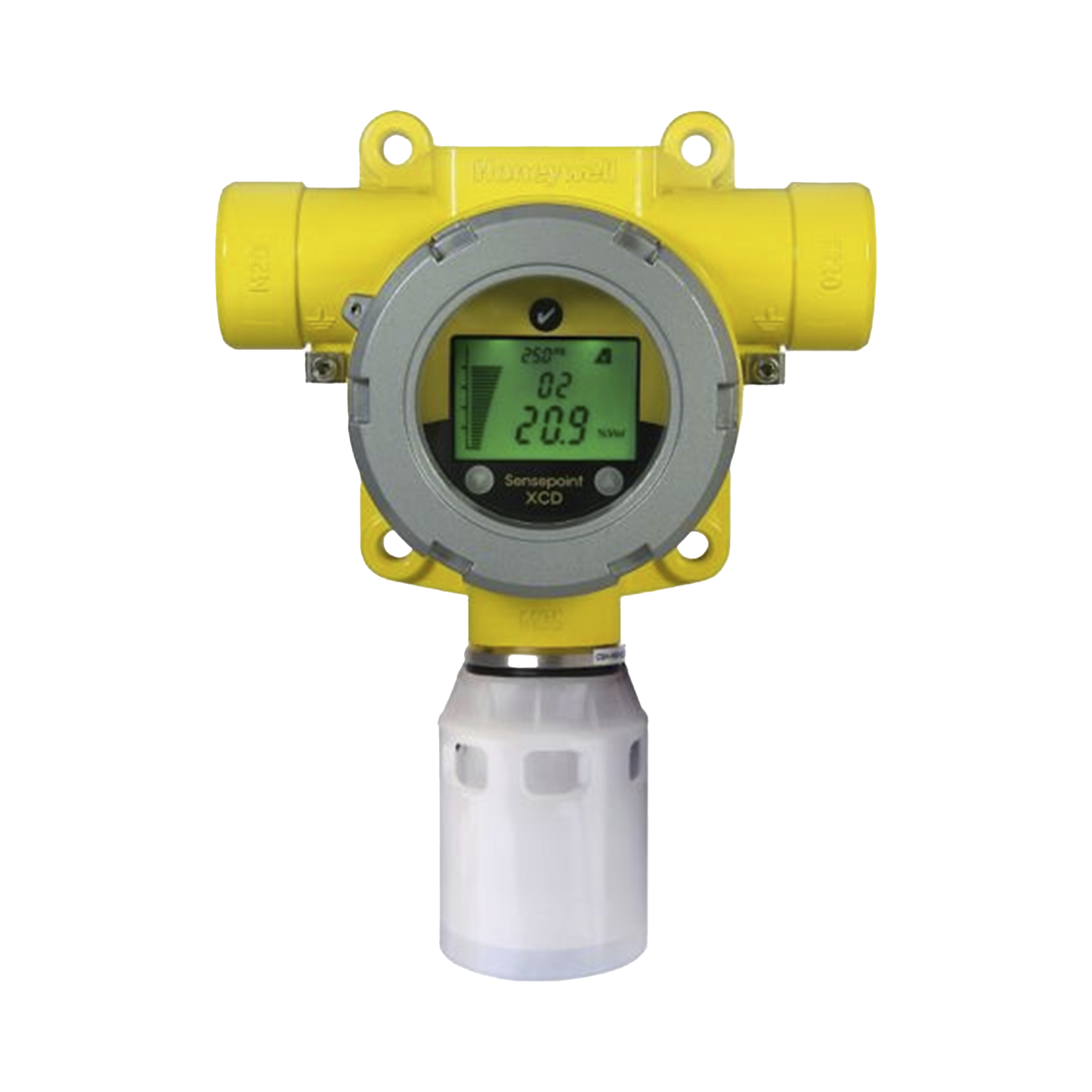 Detector De Gas Fijo, Con Sensor De Oxigeno EC 0-25% V/V, Salida Modbus y 4-20 mA, Certificación UL/c-UL/INMETRO, Entradas 2x3/4" NPT, Carcasa Pintado De Aluminio Grado Marino LM25, Rango de Gas Fijo, Serie Sensepoint