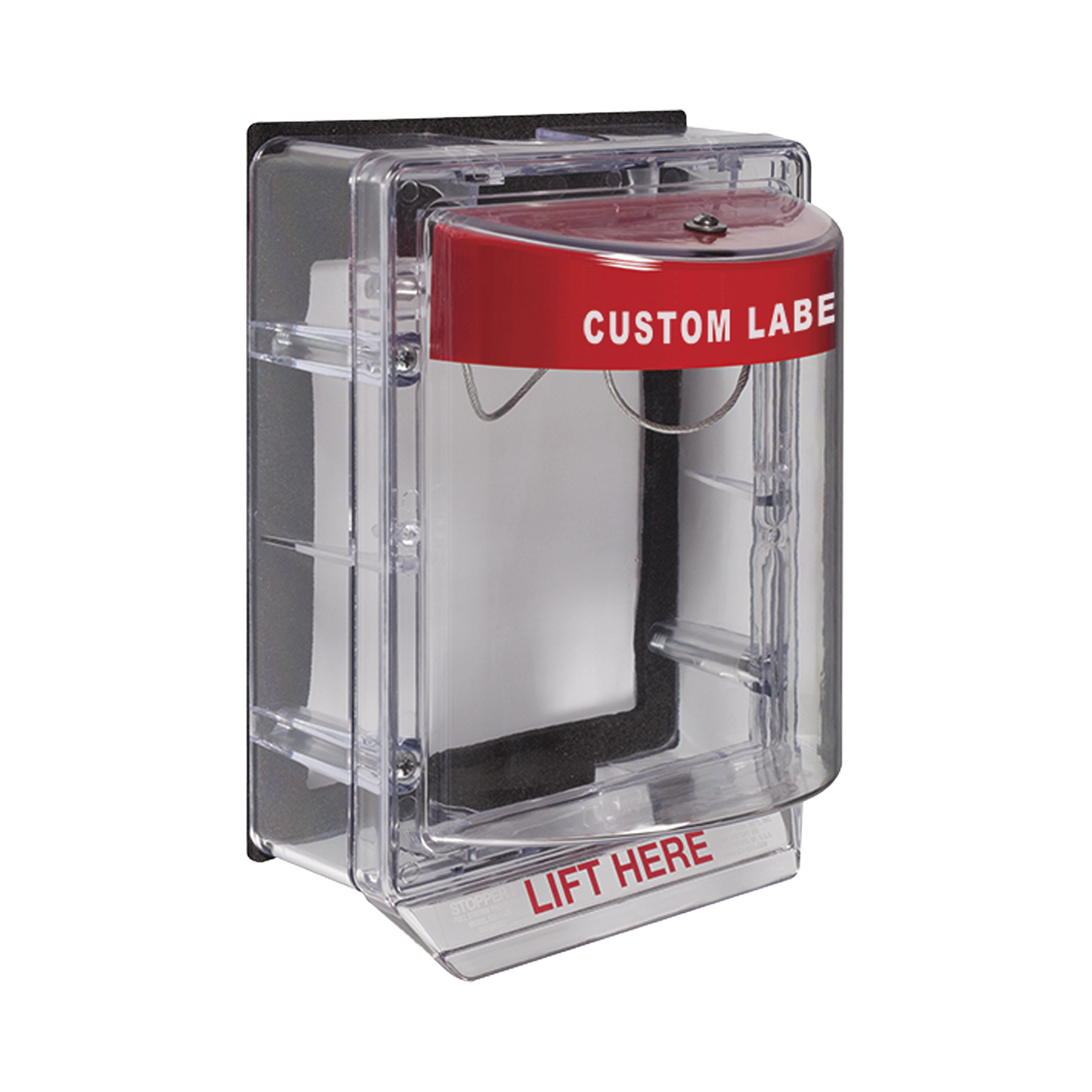 Cubierta Protectora de Policarbonato Serie Stopper IIÆ, Con Bocina, Con Espaciador, Montaje Empotrado, Etiqueta Personalizada