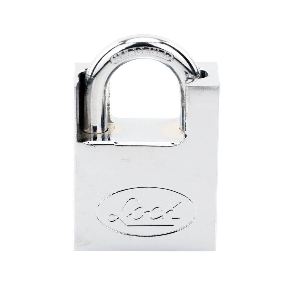 Candado de acero con Guarda Anti Palanca/ Acabado en Cromo Satinado / Doble Cerrojo / Medida 40 mm/ Nivel de seguridad 7/ 4 Llaves Abloy.