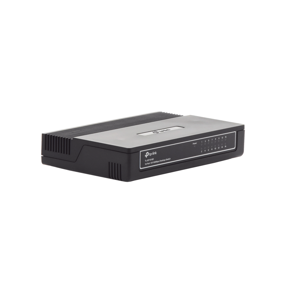 Switch no administrable de 16 puertos 10/100 Mbps para escritorio