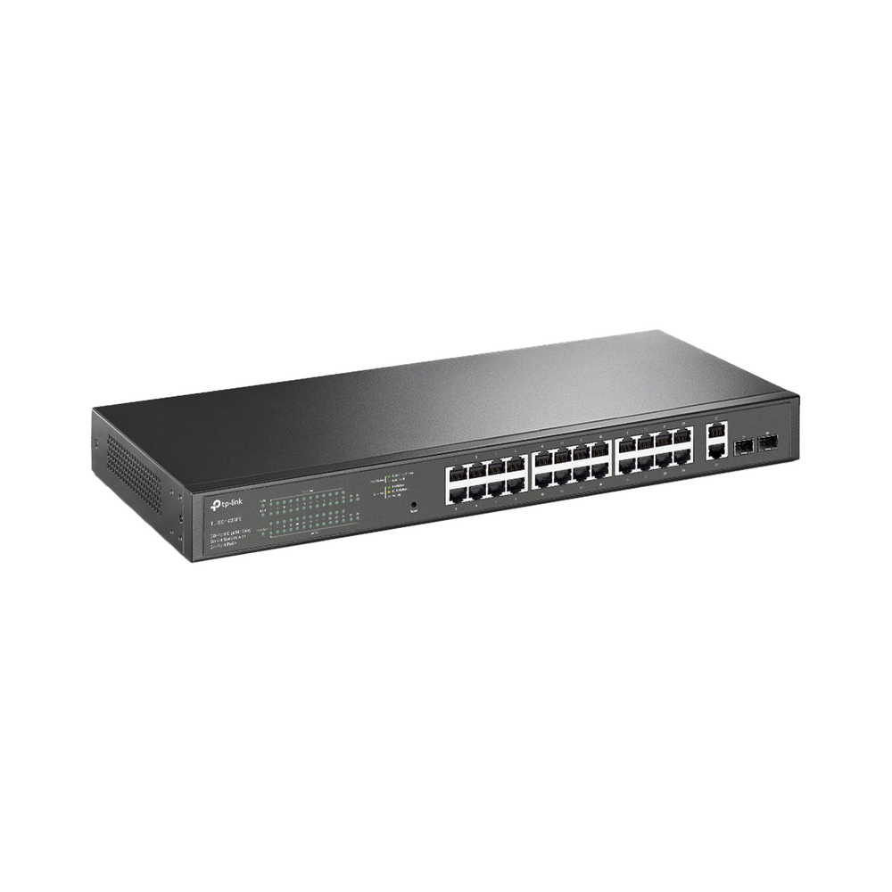Switch PoE Administrable 24 puertos 10/100/1000 Mbps / 2 puertos SFP / 24 puertos PoE af/at / Presupuesto PoE 250W /