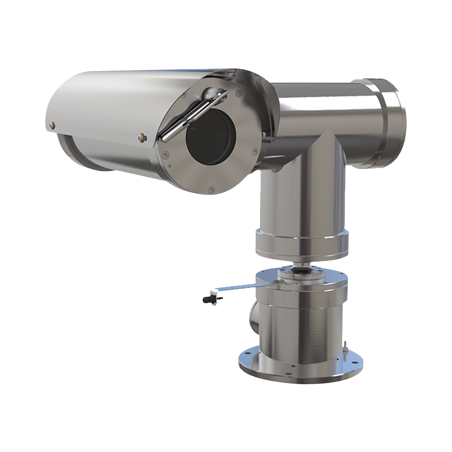 Camara IP PTZ antiexplosion 2MP, 32X, IP68, WiseStream II / con wiper / acero inoxidable / conexión de fibra optica